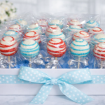Decorated cake pops with glitter swirls