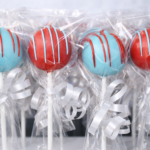 Decorated cake pops with squiggles
