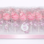 Decorated cake pops with glitter swirls