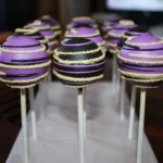 Decorated cake pops with glitter swirls